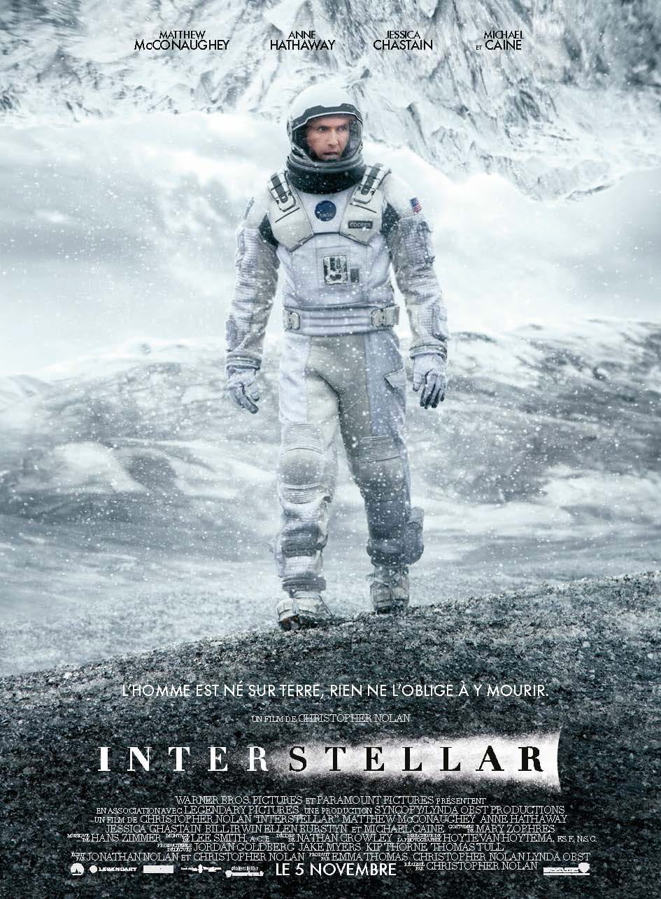 Interstellar de Christopher Nolan affiche film cinéma