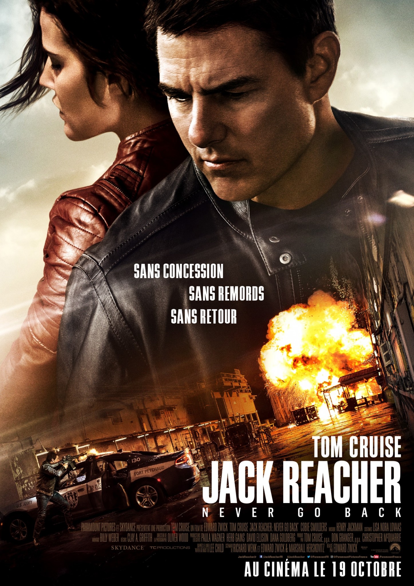 Jack Reacher: Never Go Back affiche film cinéma