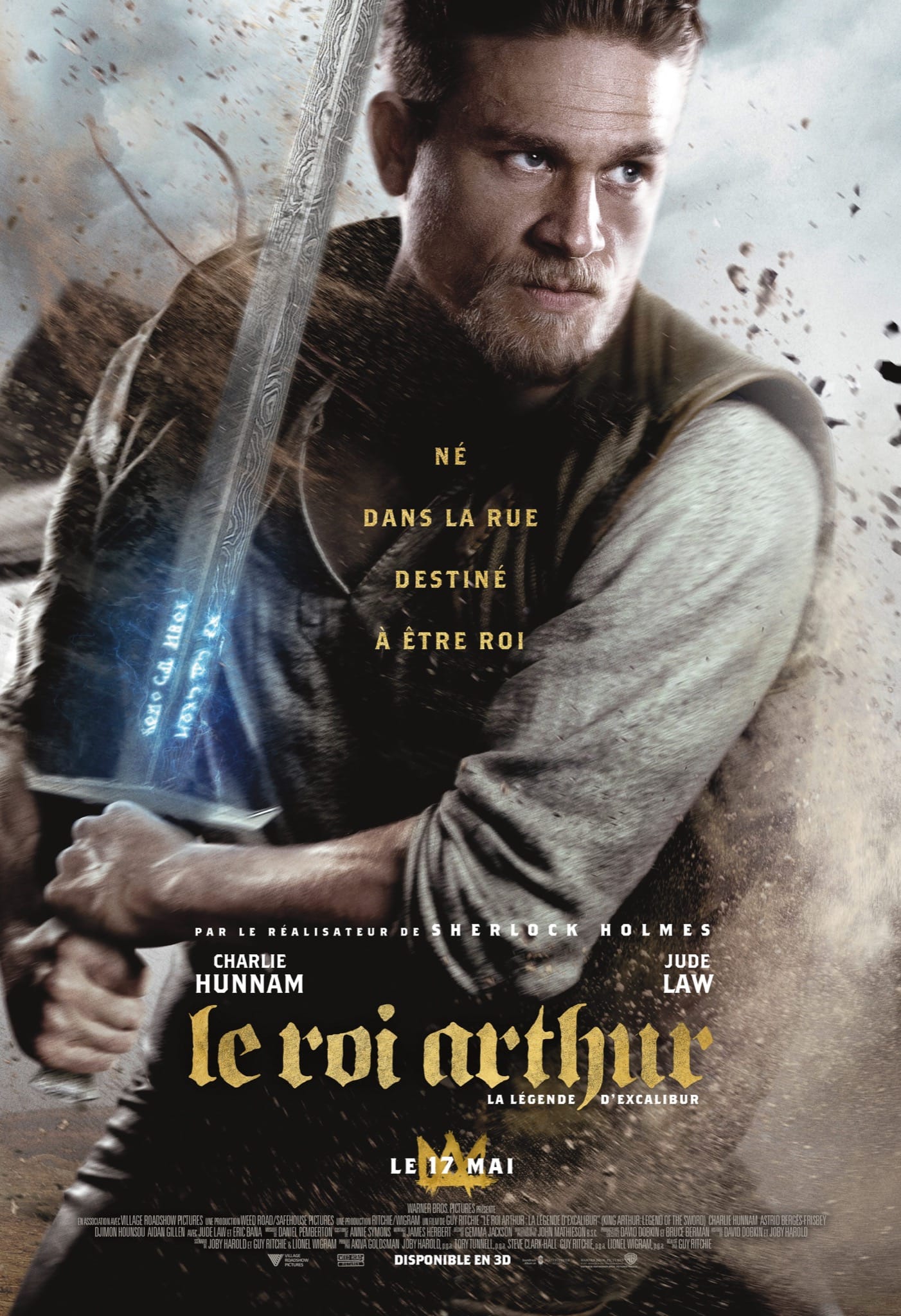 Le Roi Arthur : La Légende d'Excalibur affiche film cinéma