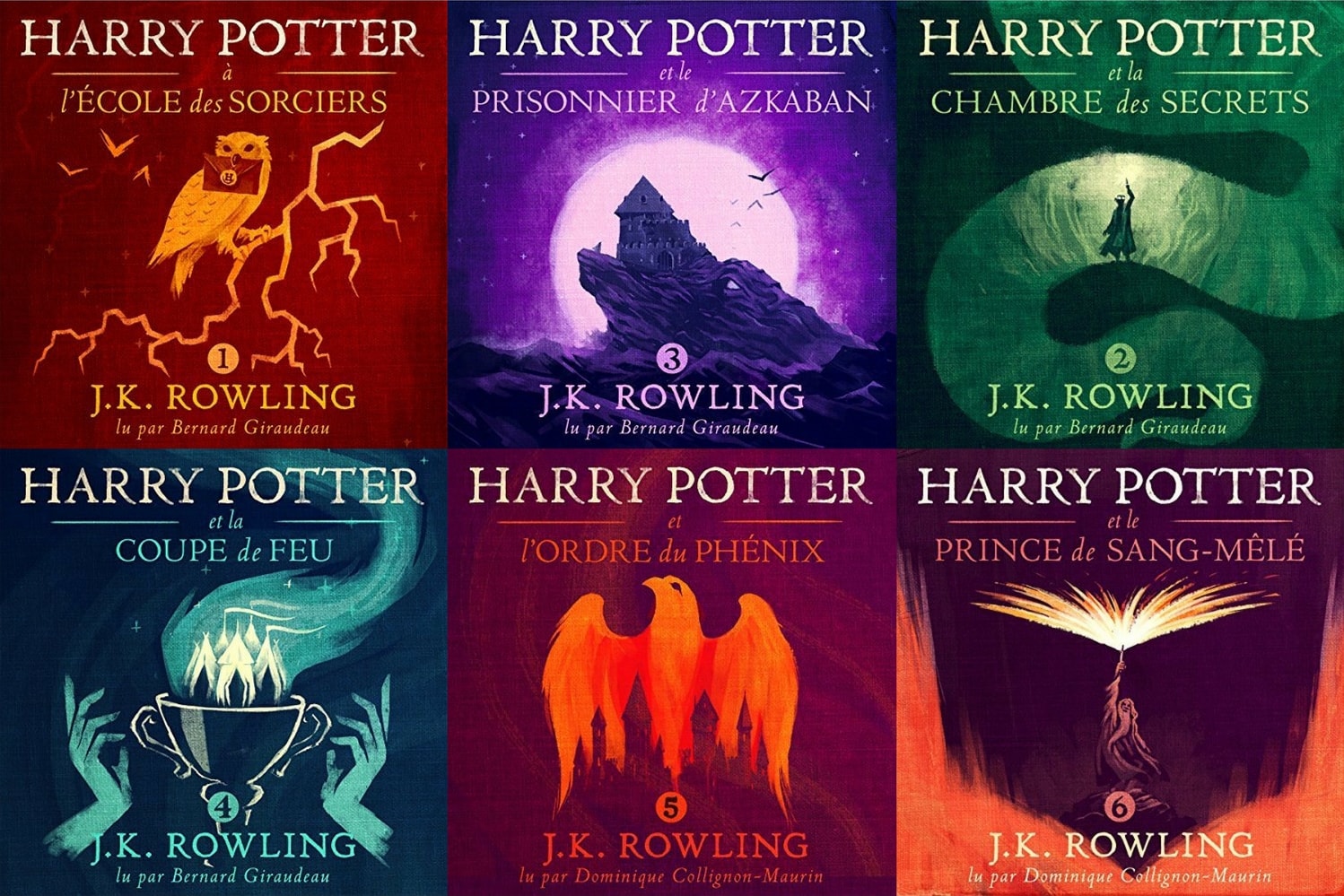 Harry Potter audible image couvertures tomes 1 à 6