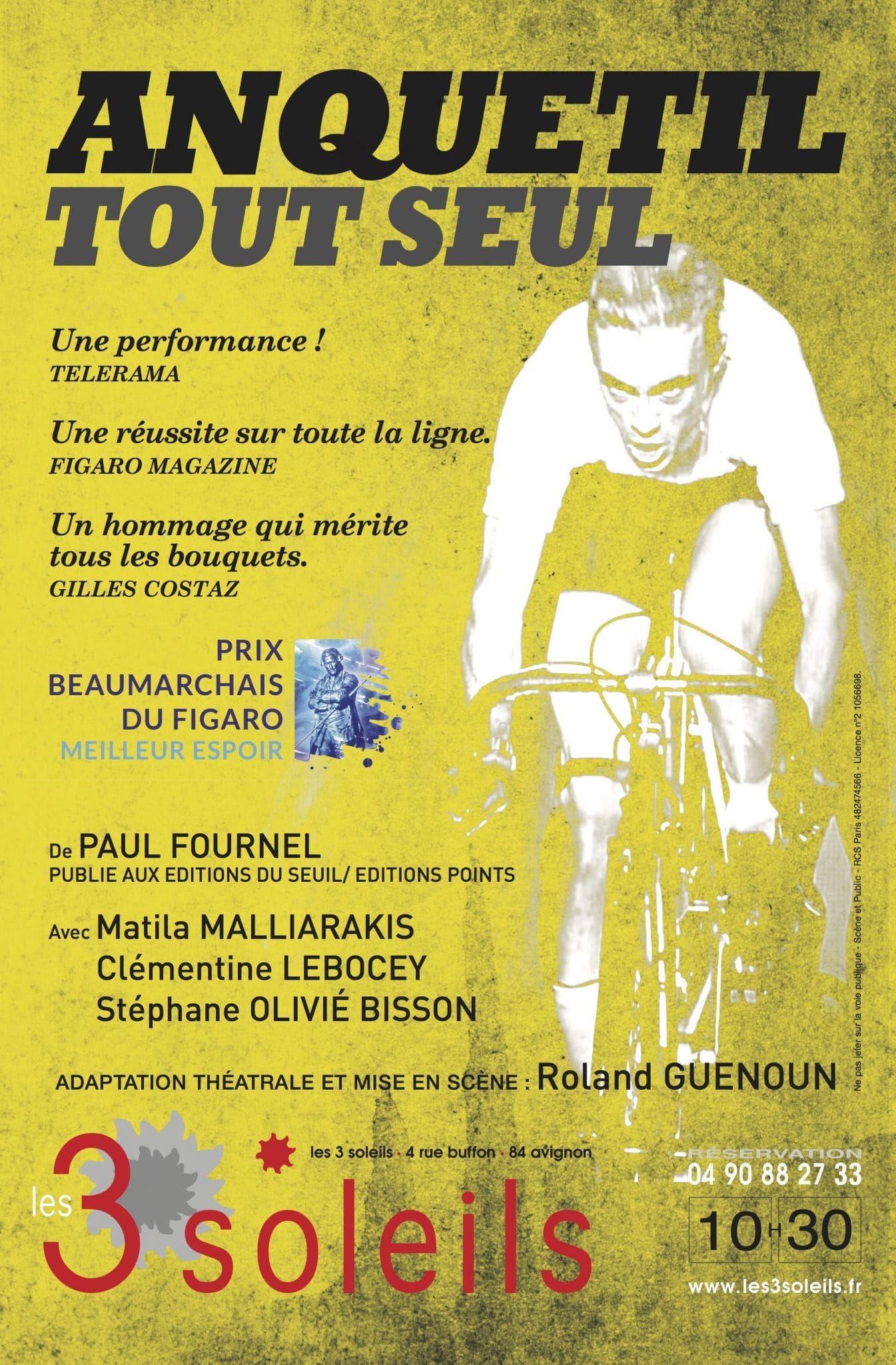 Anquetil tout seul Avignon le Off 2017