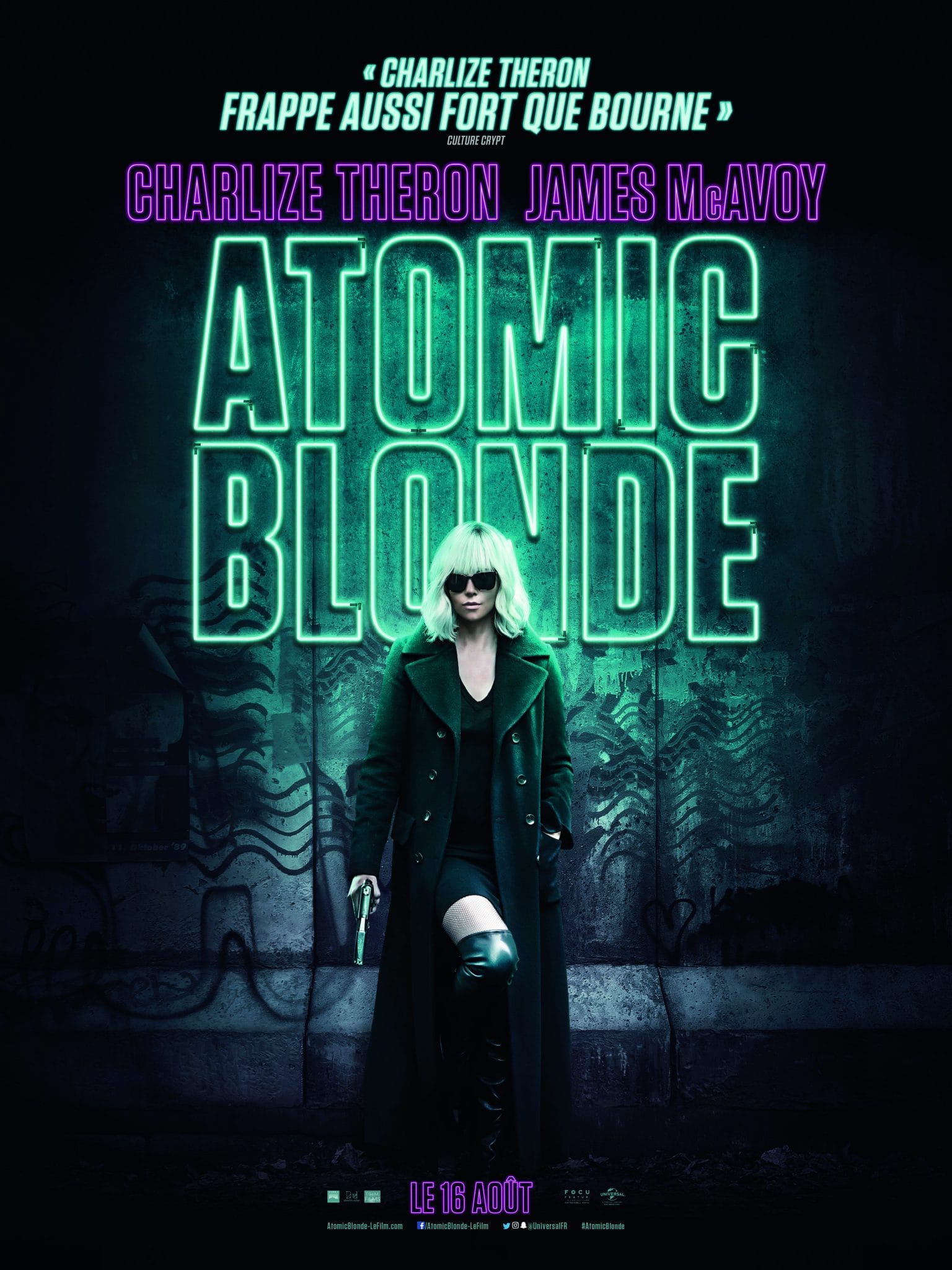 Atomic Blonde Charlize Theron affiche film avis