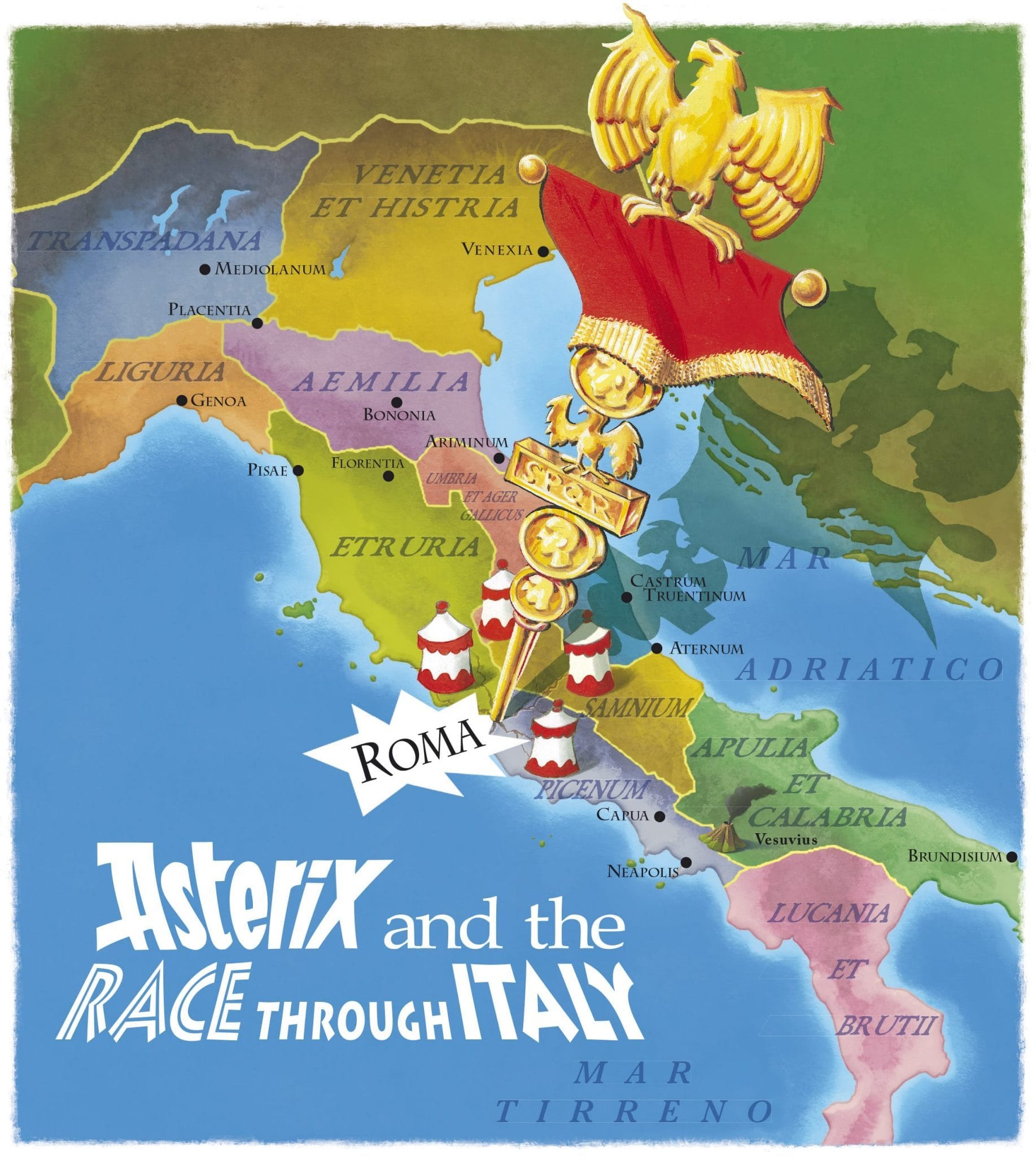 Asterix and the Chariot Race image Italy map