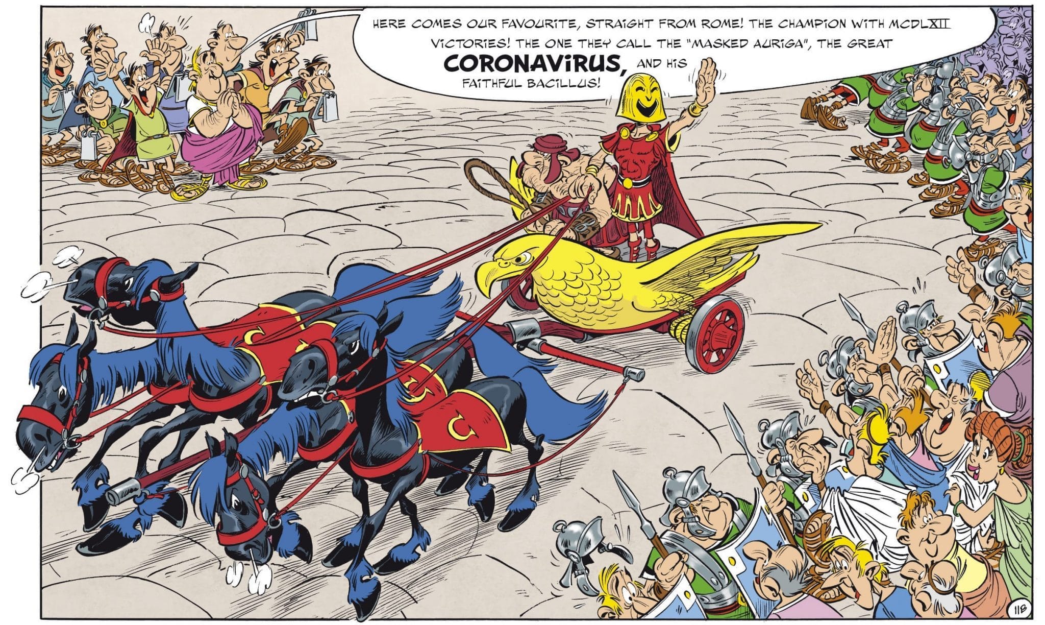 Asterix and the Chariot Race image the masked Auriga