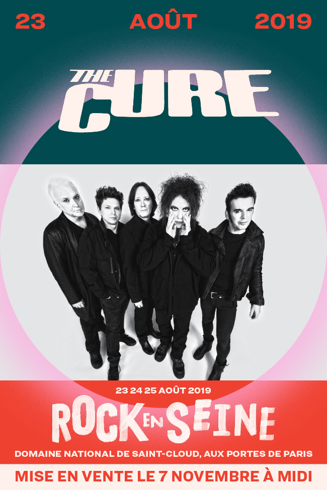 The Cure affiche teaser Rock en Seine 2019 concert live