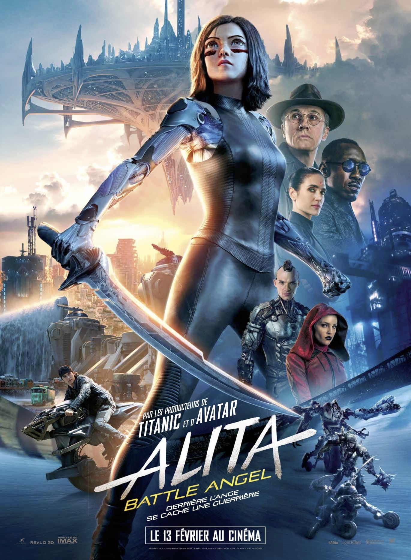 Alita : Battle Angel de Robert Rodriguez affiche film cinéma