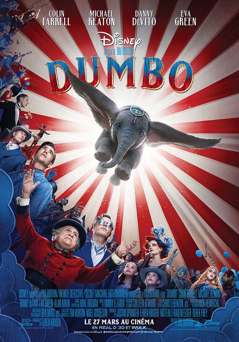Dumbo de Tim Burton afffiche film cinéma