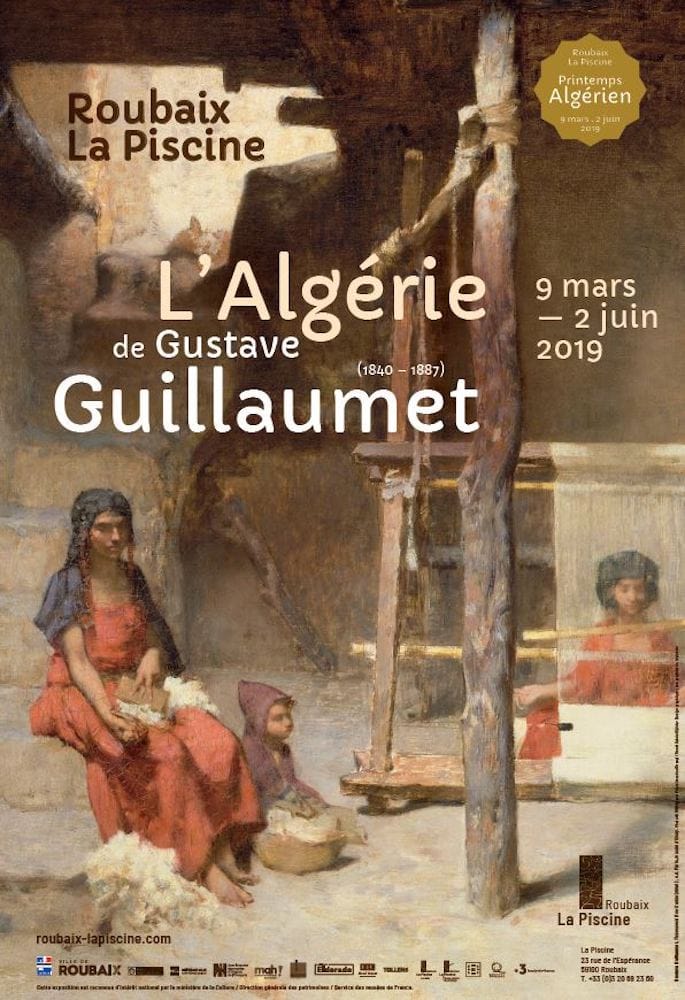 exposition L'Algérie de Guillaume Guillaumet (1840-1847) affiche musée La Piscine de Roubaix
