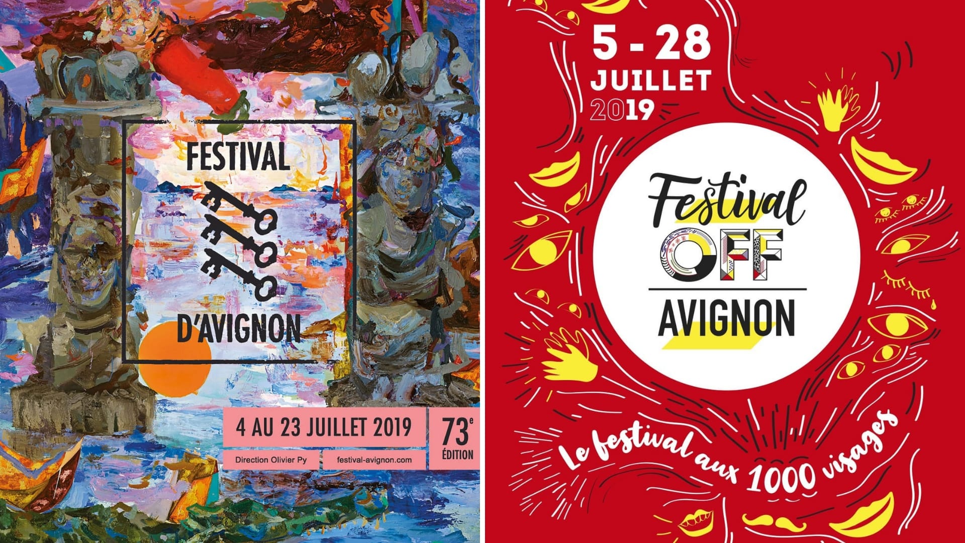 Festival IN et OFF d'Avignon 2019 affiches spectacles