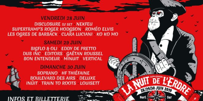La Nuit de l'Erdre 2019 affiche festival musique