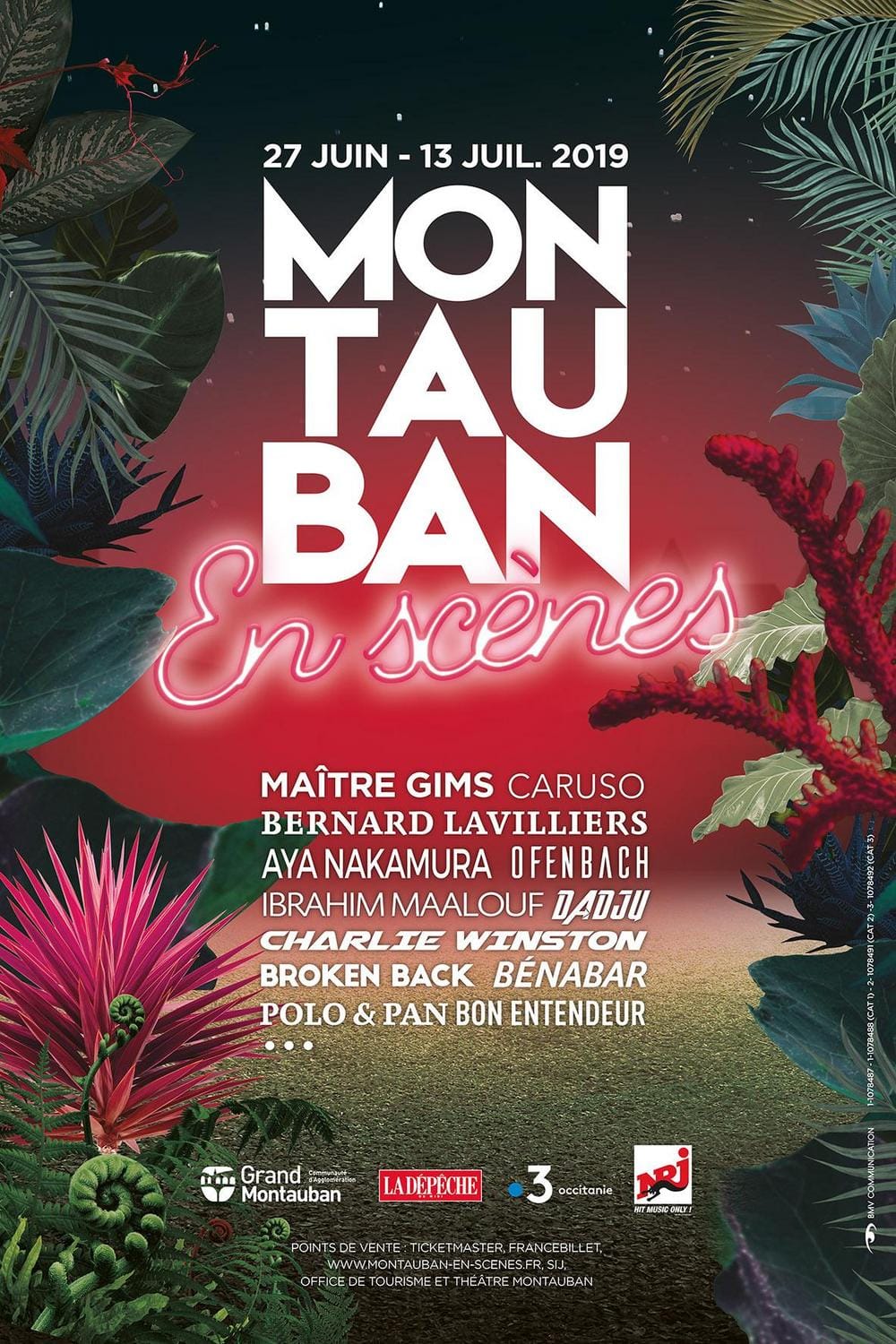 Montauban en Scènes 2019 affiche festival musique