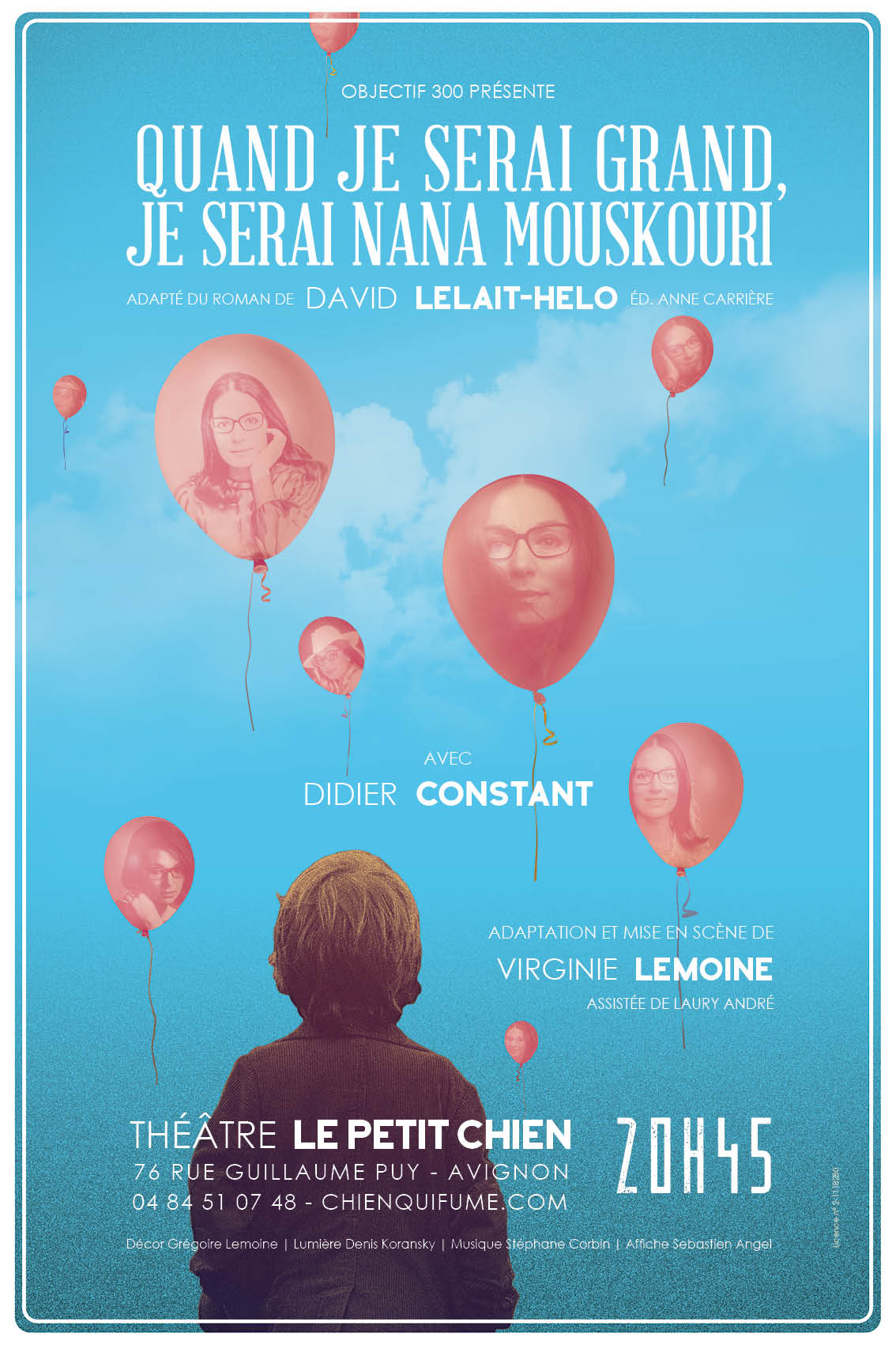 Quand je serai grand, je serai Nana Mouskouri par Virginie Lemoine affiche théâtre