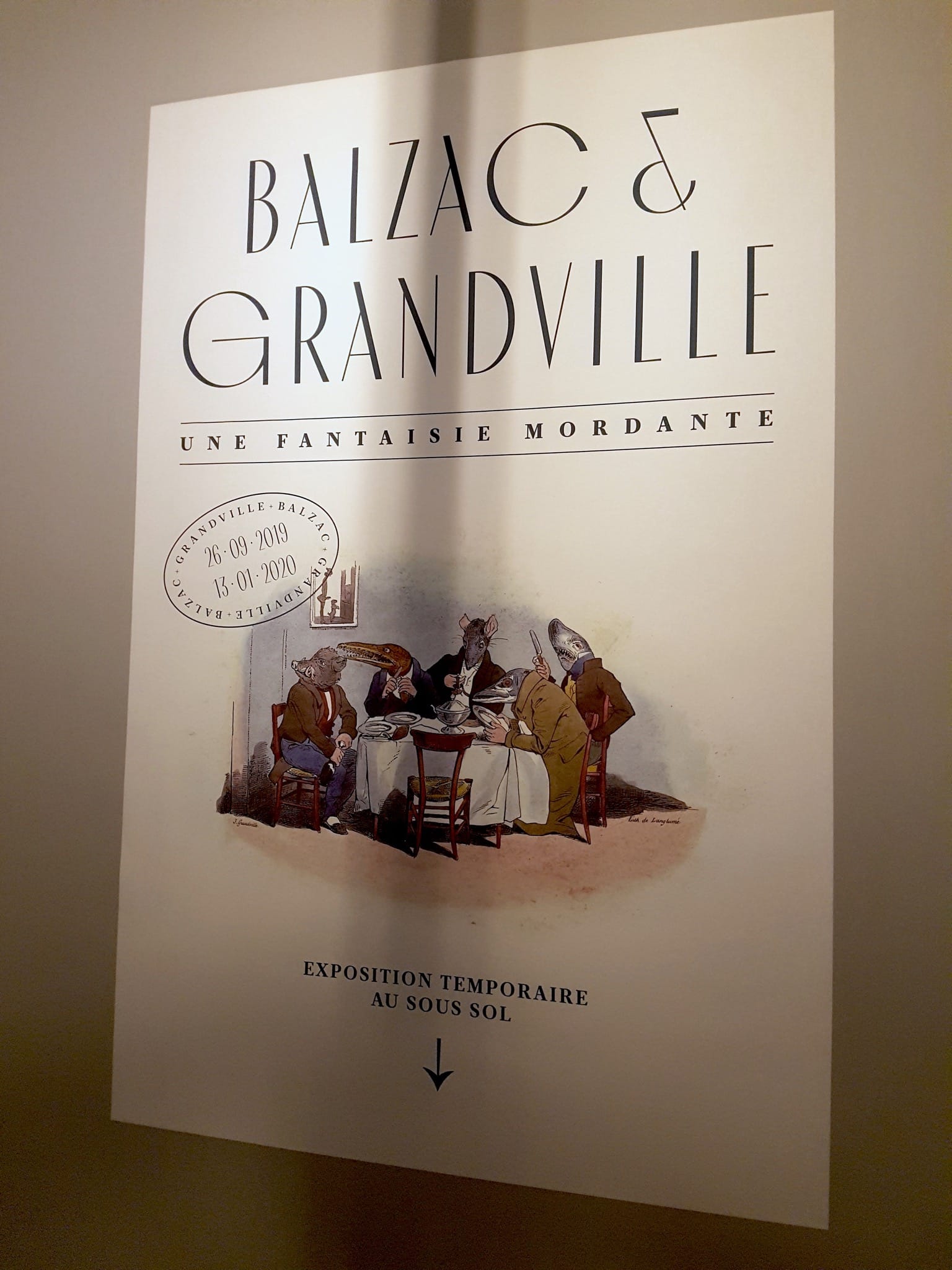 affiche exposition "Balzac & Granville, une fantaisie mordante"