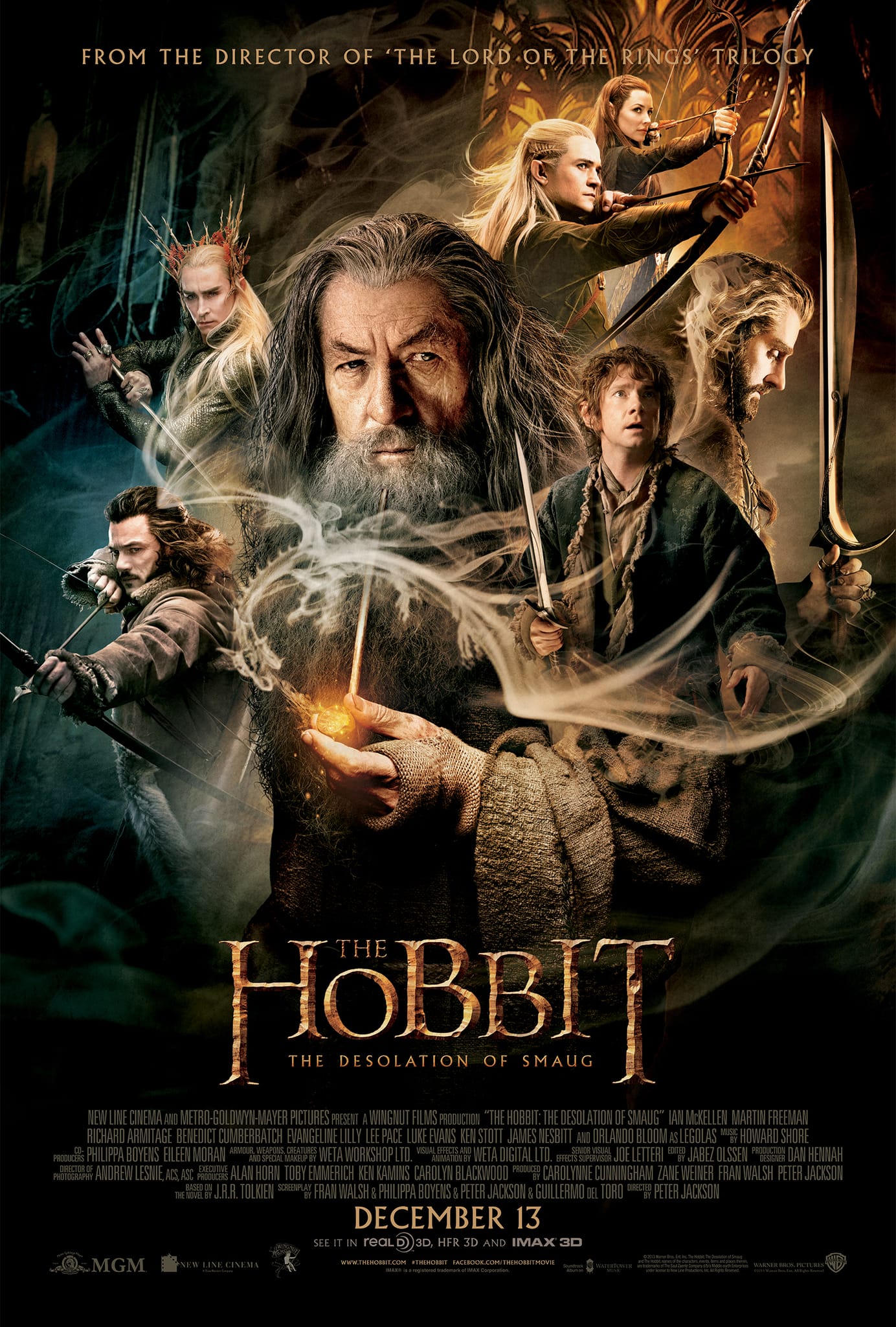 The Hobbit: The Desolation of Smaug by Peter Jackson poster film movie cinema