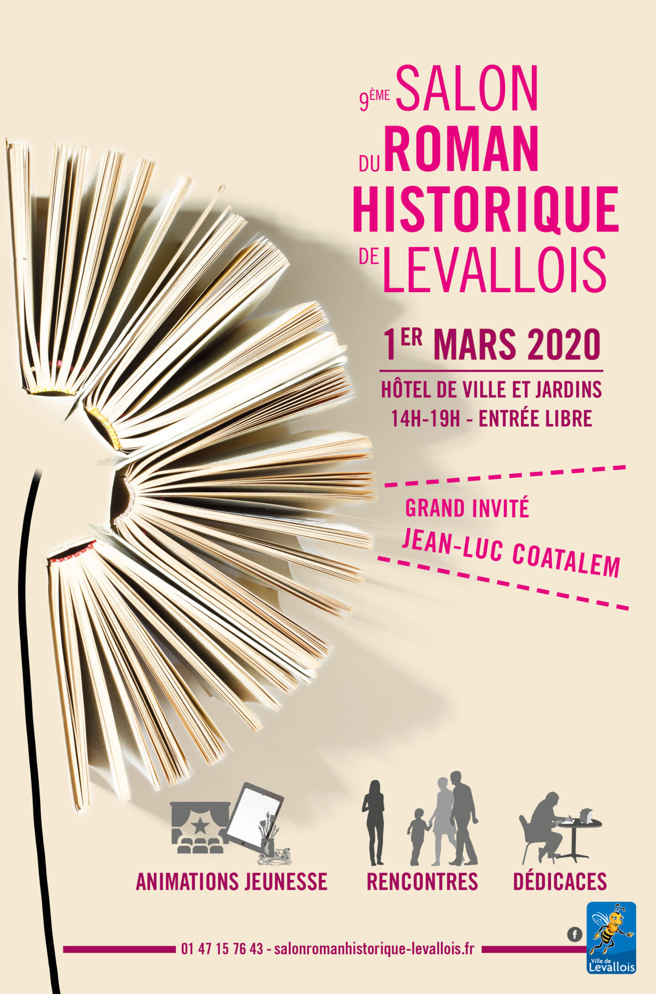 Salon du Roman Historique de Levallois 2020 affiche