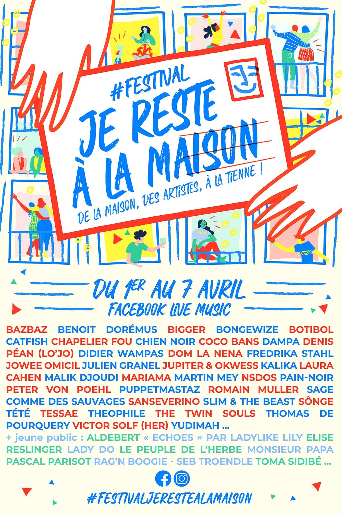 Festival Je Reste à la Maison 2020 en Facebook Live