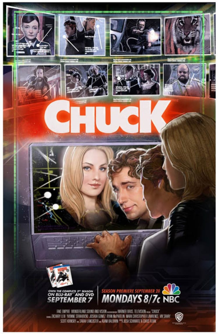 Chuck saison 4 affiche série télé