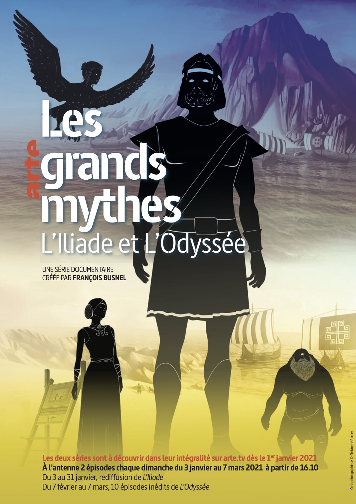 Les grands mythes - L’Iliade et L’Odyssée affiche série documentaire