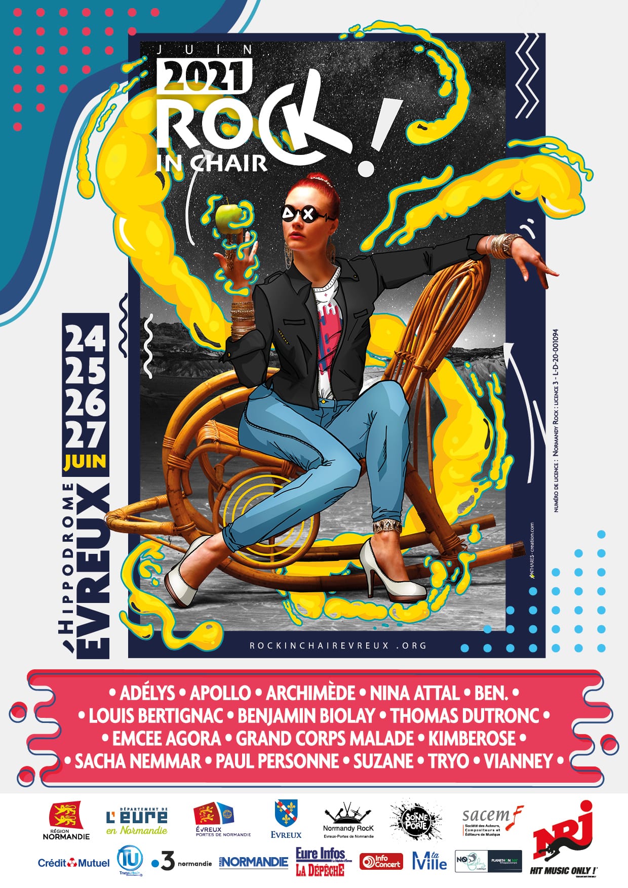 Rock in Chair Evreux affiche festival de musique