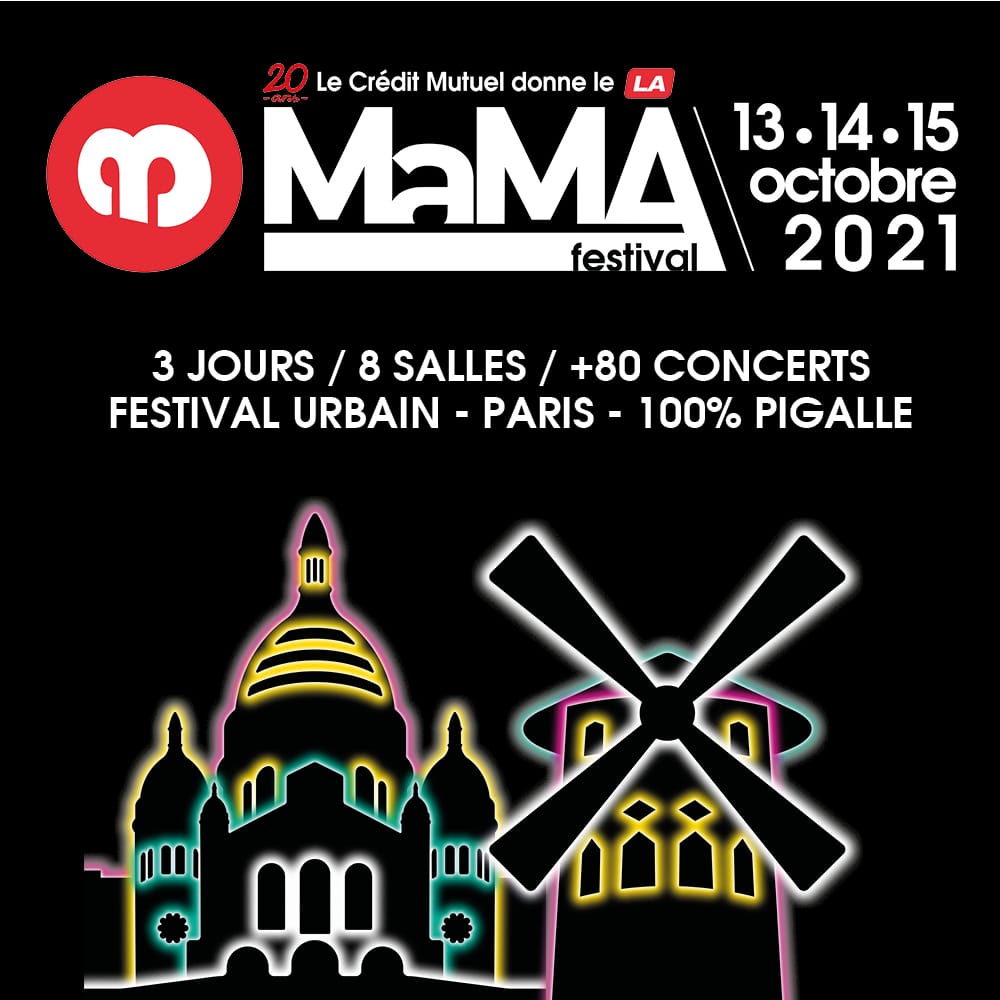 MaMA Festival & Convention 2021 du 13 au 15 octobre à Paris 7 MaMA Festival & Convention 2021 affiche musiqu