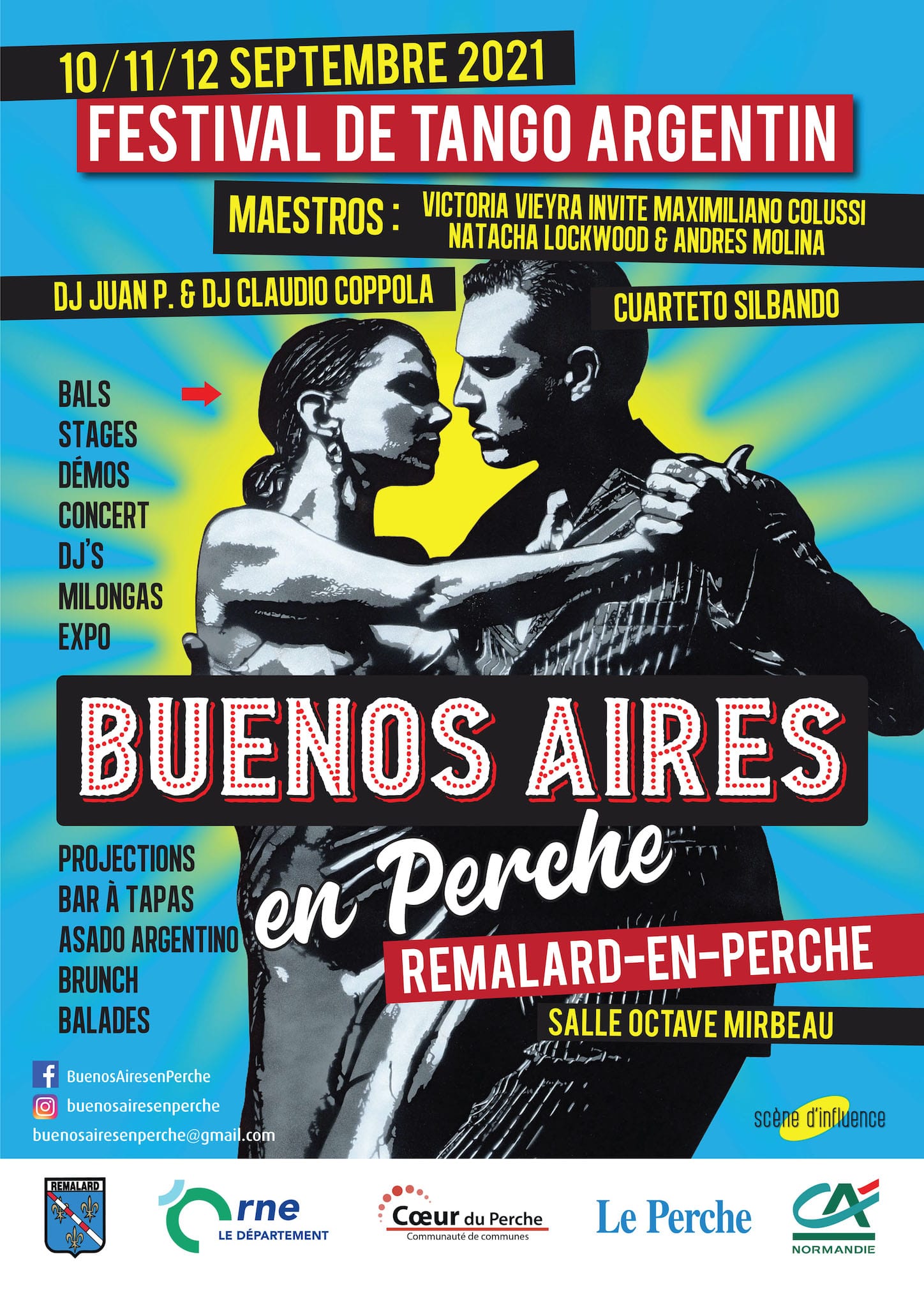 Buenos Aires en Perche 2021 affiche Festival de Tango Argentin