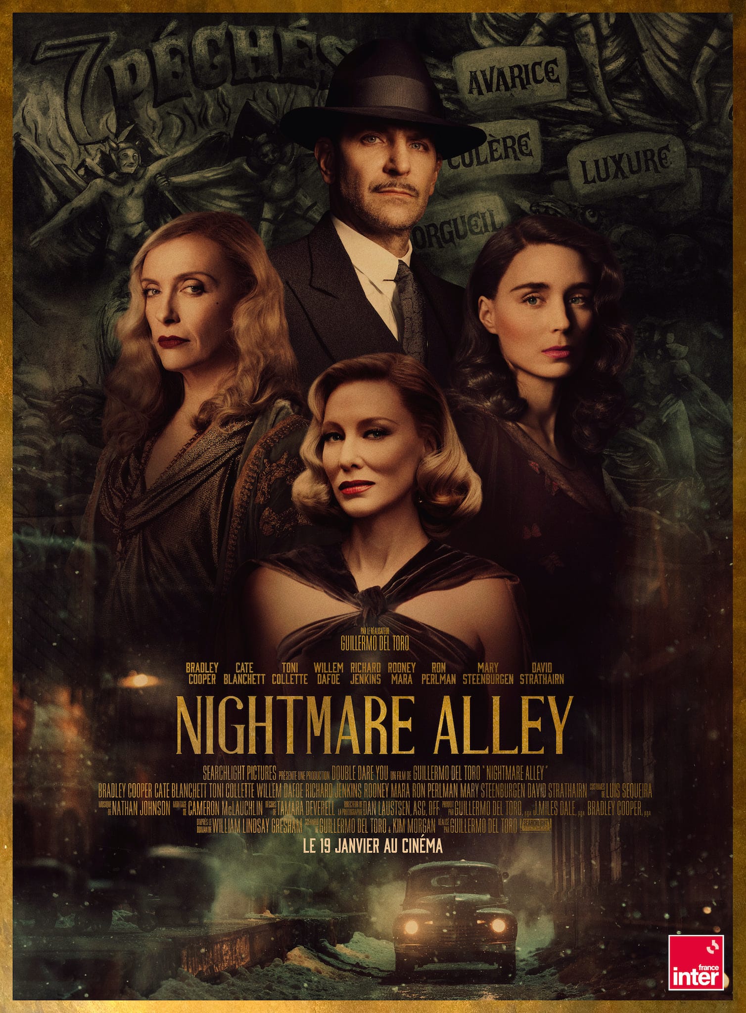 Nightmare Alley de Guillermo del Toro affiche film cinéma