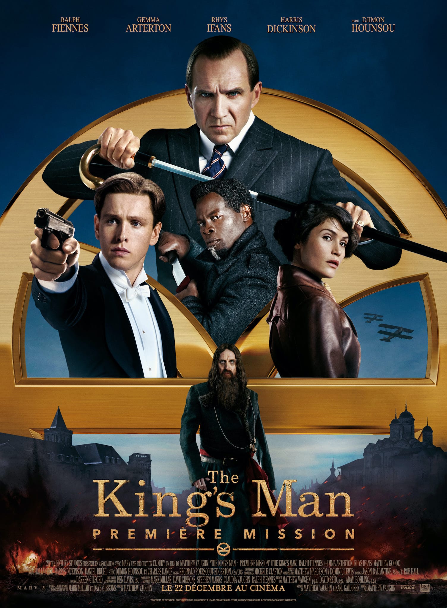 The King's Man : Première Mission de Matthew Vaughn affiche film cinéma
