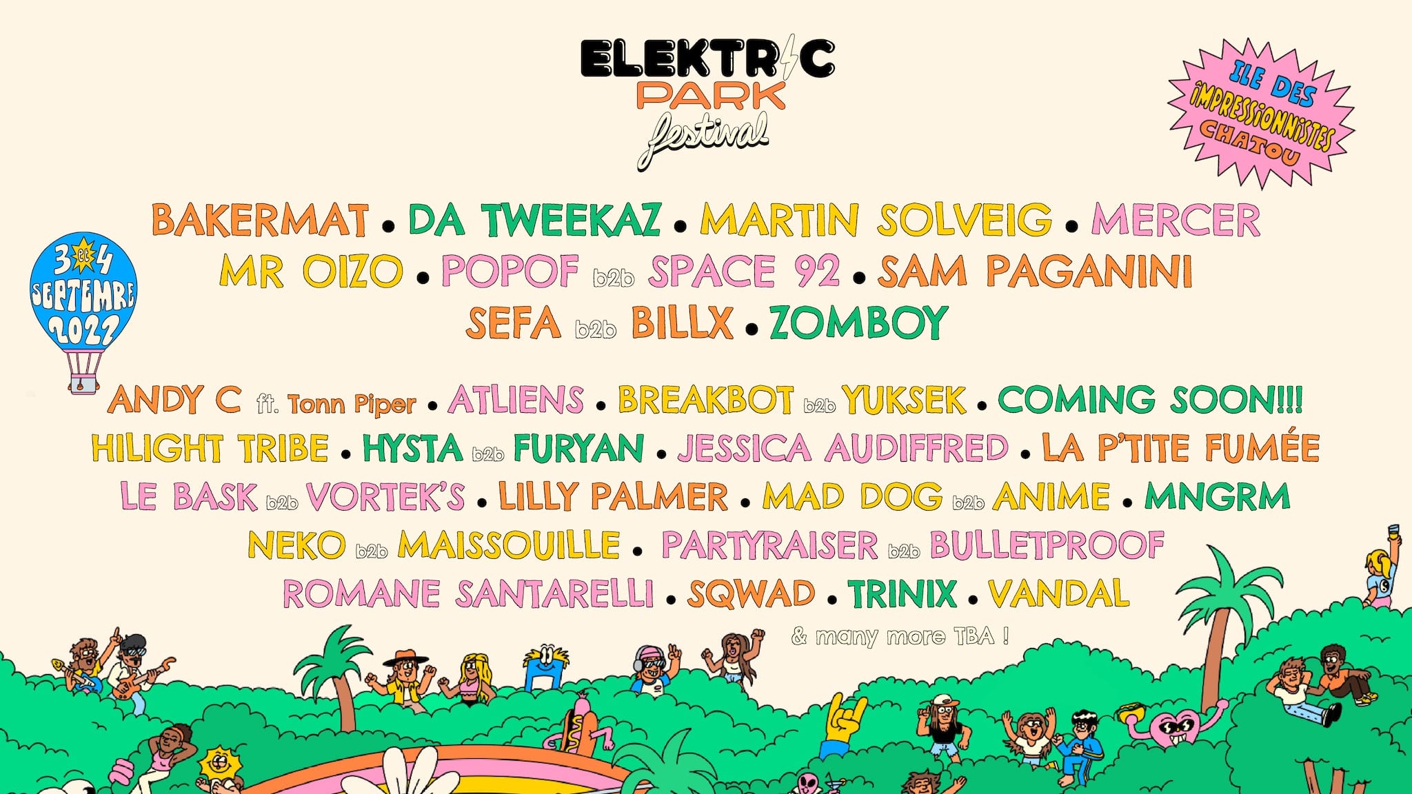 Elektric Park Festival 2022 affiche musique