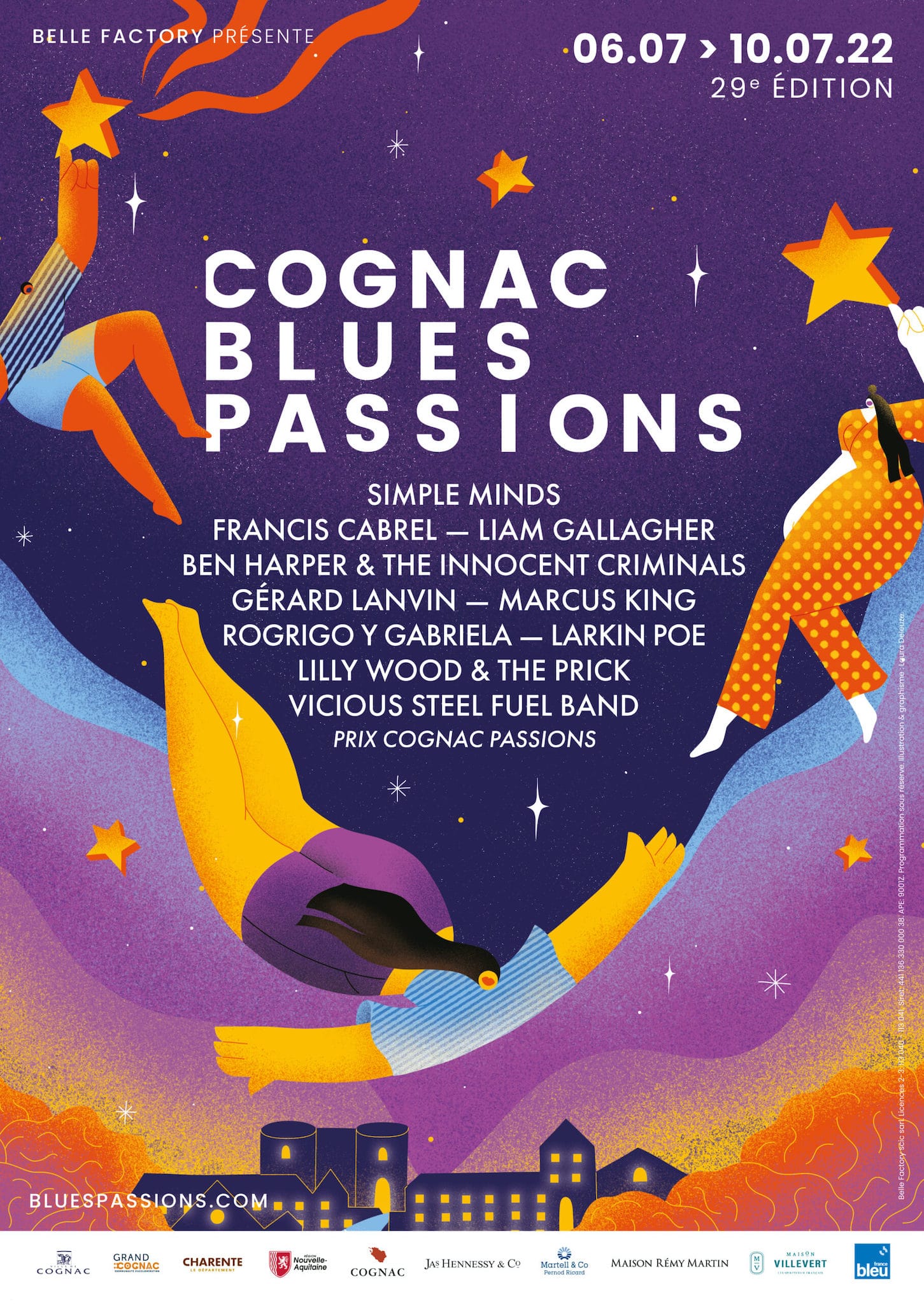 Cognac Blues Passions 2022 affiche festival musique
