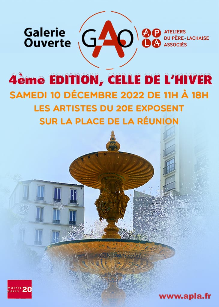 4e édition de la Galerie Ouverte le 10 décembre à Paris 7 4e édition de la Galerie Ouverte affiche