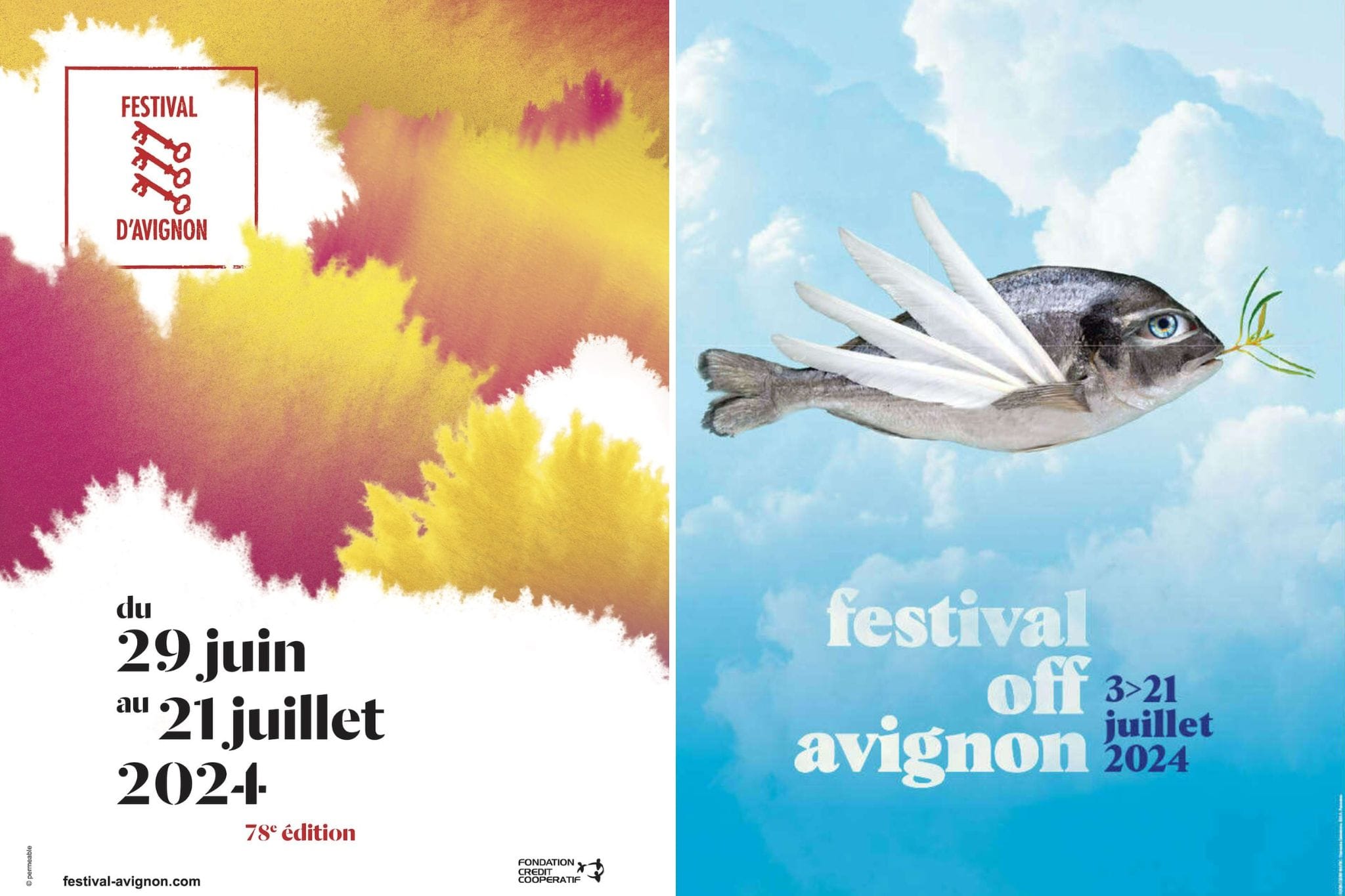 Festival d'Avignon 2024 IN & OFF affiches spectacles théâtre