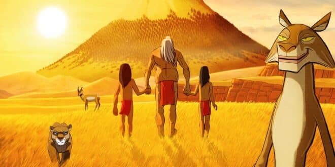 Les 4 âmes du coyote d'Aron Gauder affiche cinéma film d'animation aventure