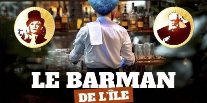 Le Barman de l'île affiche Théâtre des Brunes pièce de théâtre comédie