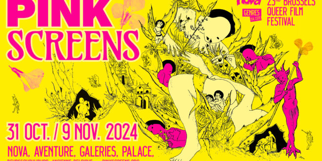 Festival Pink Screens 2024 affiche cinéma exposition LGBTQIA+