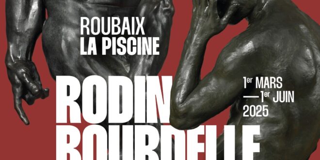 exposition rodin:bourdelle. corps à corps affiche musée la piscine de roubaix art scultpure