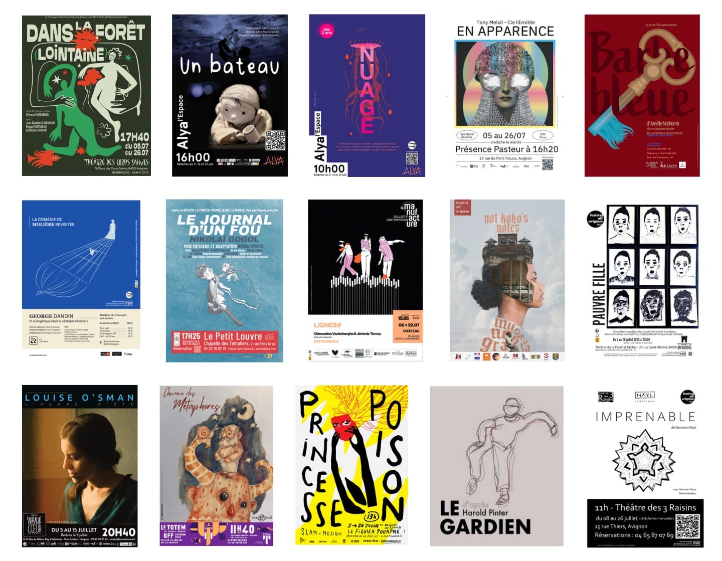 festival off avignon 2025 les plus belles affiche théâtre