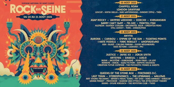 rock en seine 2025 affiche line-up complet des concerts