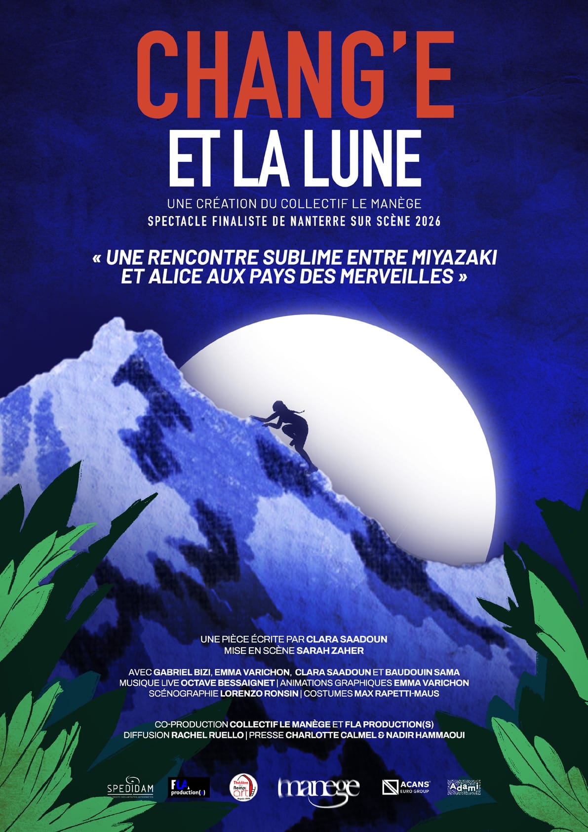 chang'e et la lune affiche théâtre contemporain conte fable fantastique